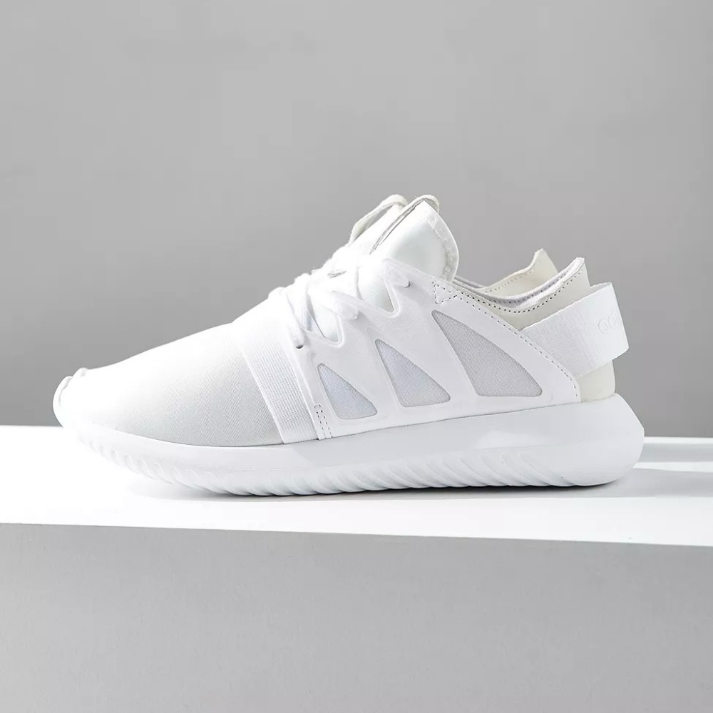 Adidas Originals Tubular Viral Trainers White Nylon Suede Sneakers Running Shoes